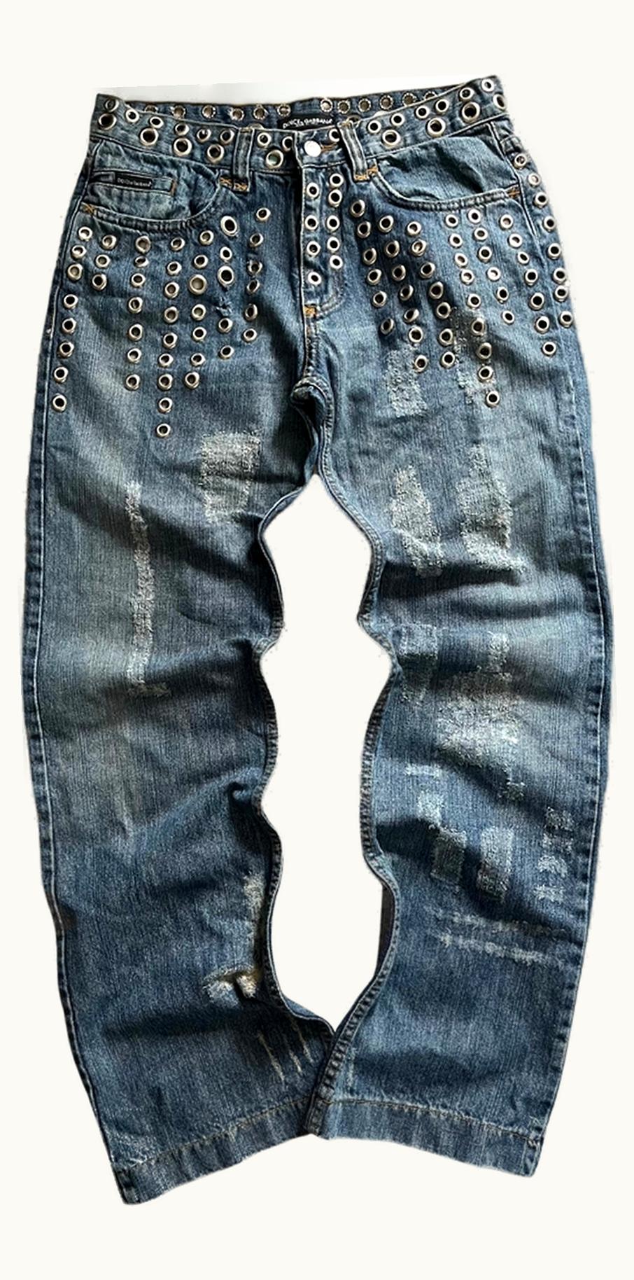 Dolce & Gabbana Dolce & Gabbana Eyled Holed Jeans S/S 2006
