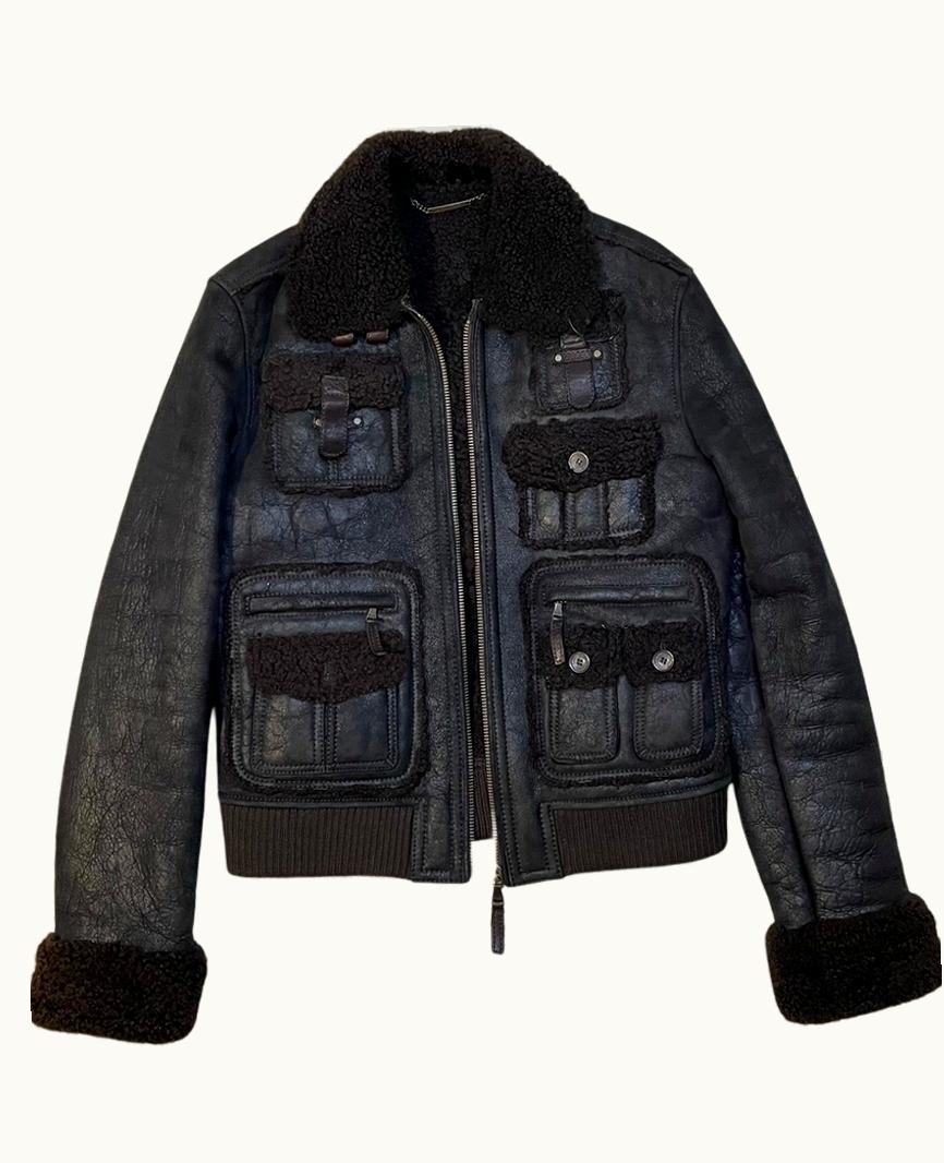 Dolce & Gabbana Cargo Bomber Shearling Jacket A/W 2009