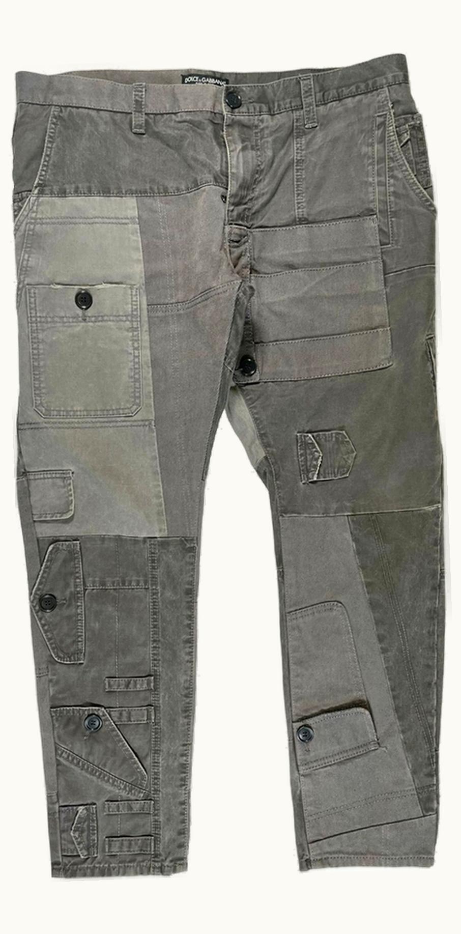 Dolce & Gabbana Reconstructed Patchwork Cargo Pants A/W 2011 UZ1088831