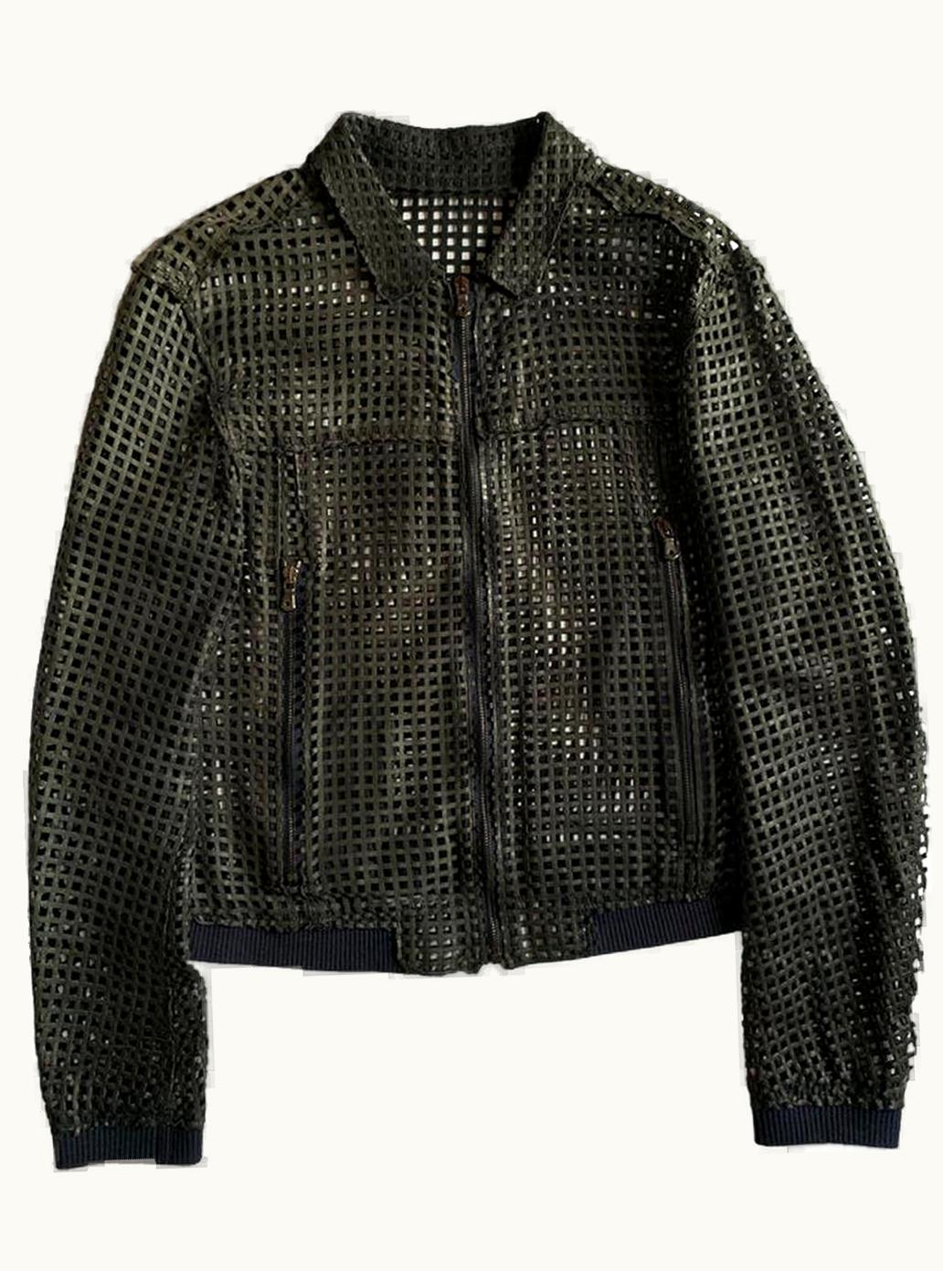 Dolce & Gabbana Dolce & Gabbana Leather Mesh Jacket S/S 2012