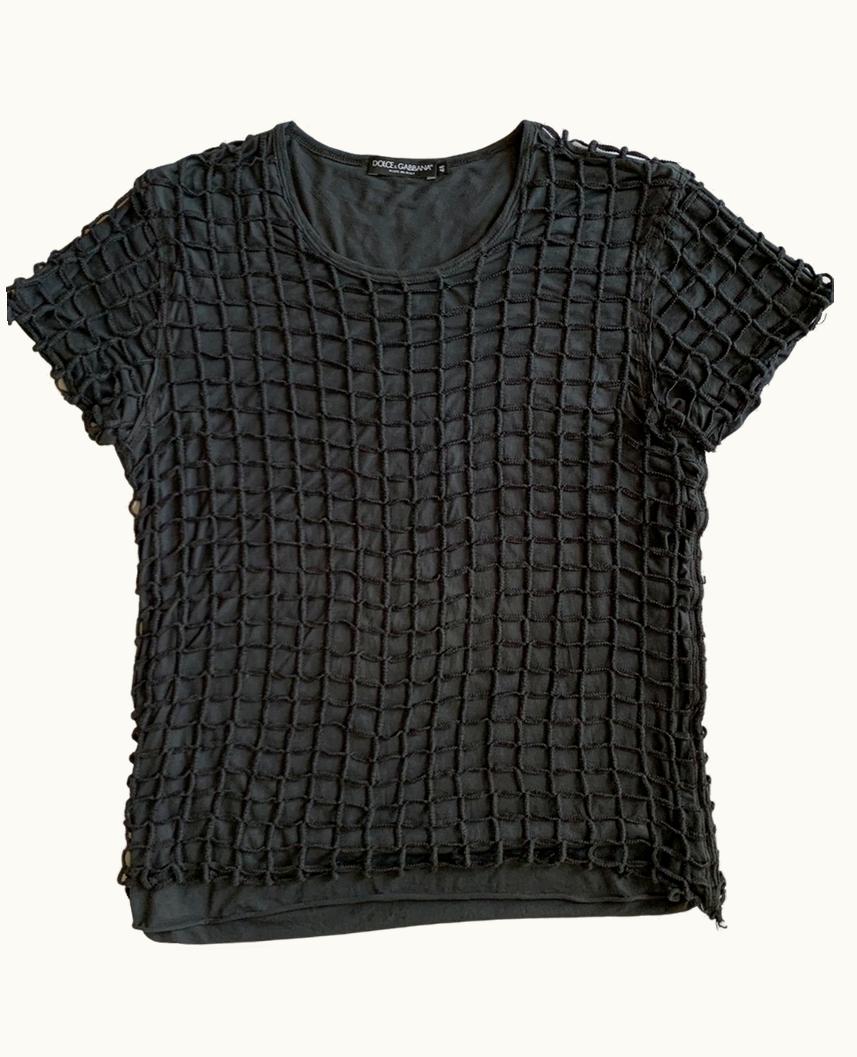 Dolce & Gabbana Double Layered Mesh T-Shirt S/S 2012