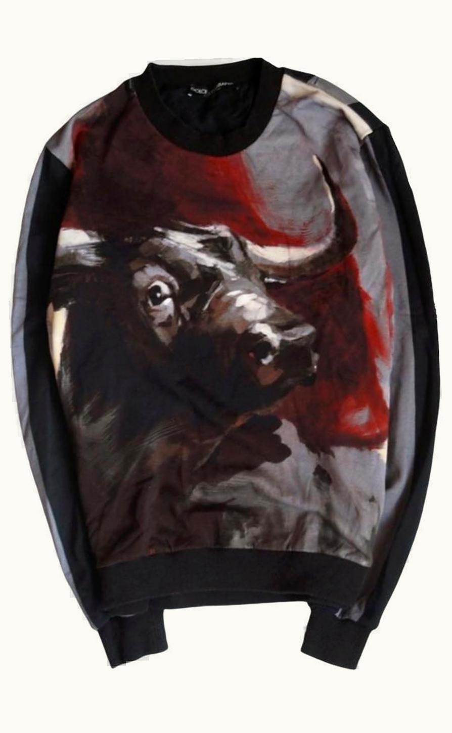 Dolce & Gabbana Printed Bull Sweatshirt S/S 2015