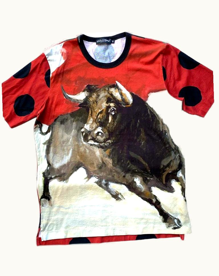 Dolce & Gabbana Dolce & Gabbana Bull Print Shirt S/S 2015