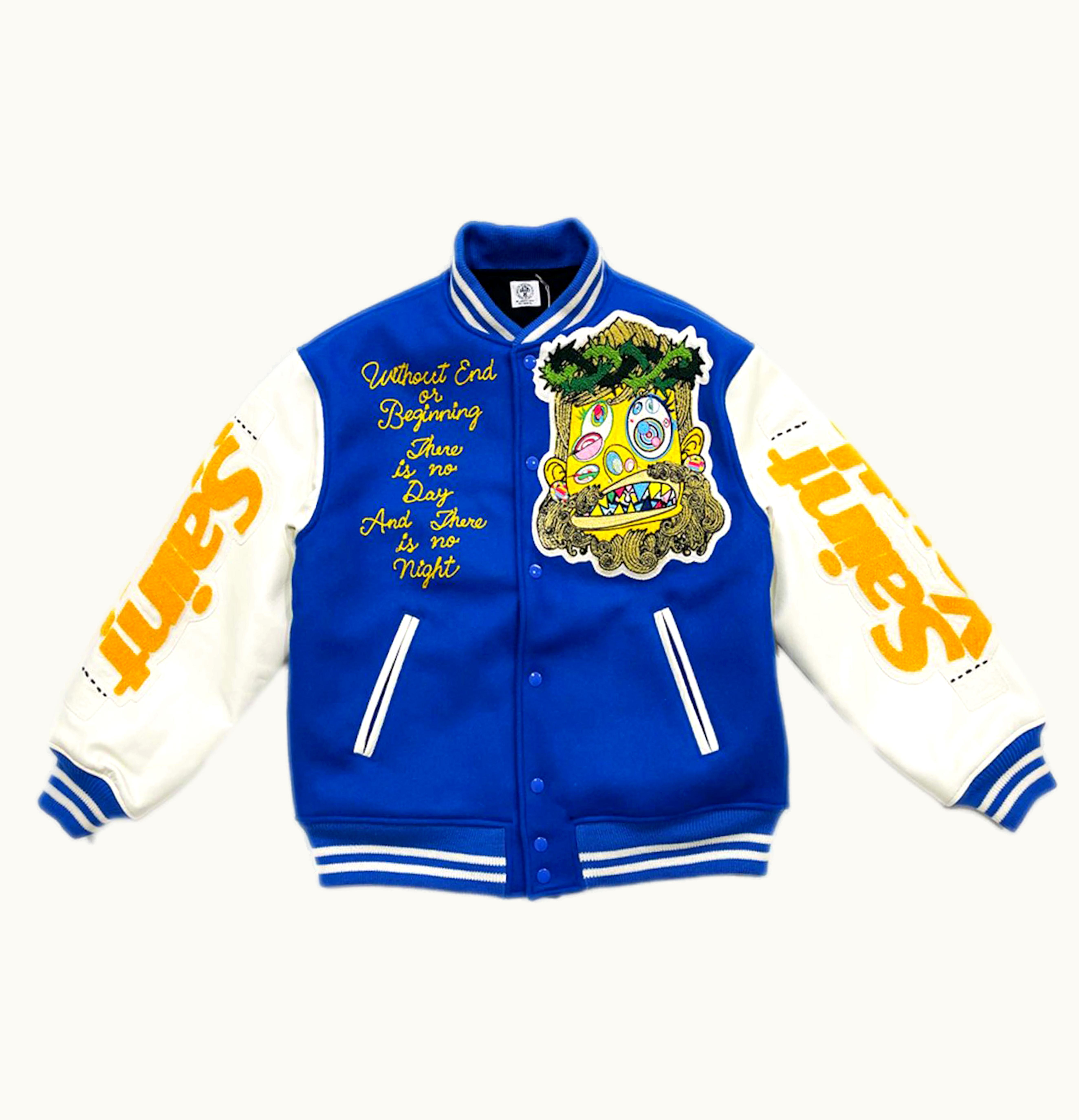 SAINT Mxxxxxx SAINT Mxxxxxx x Takashi Murakami Stadium Jacket Blue