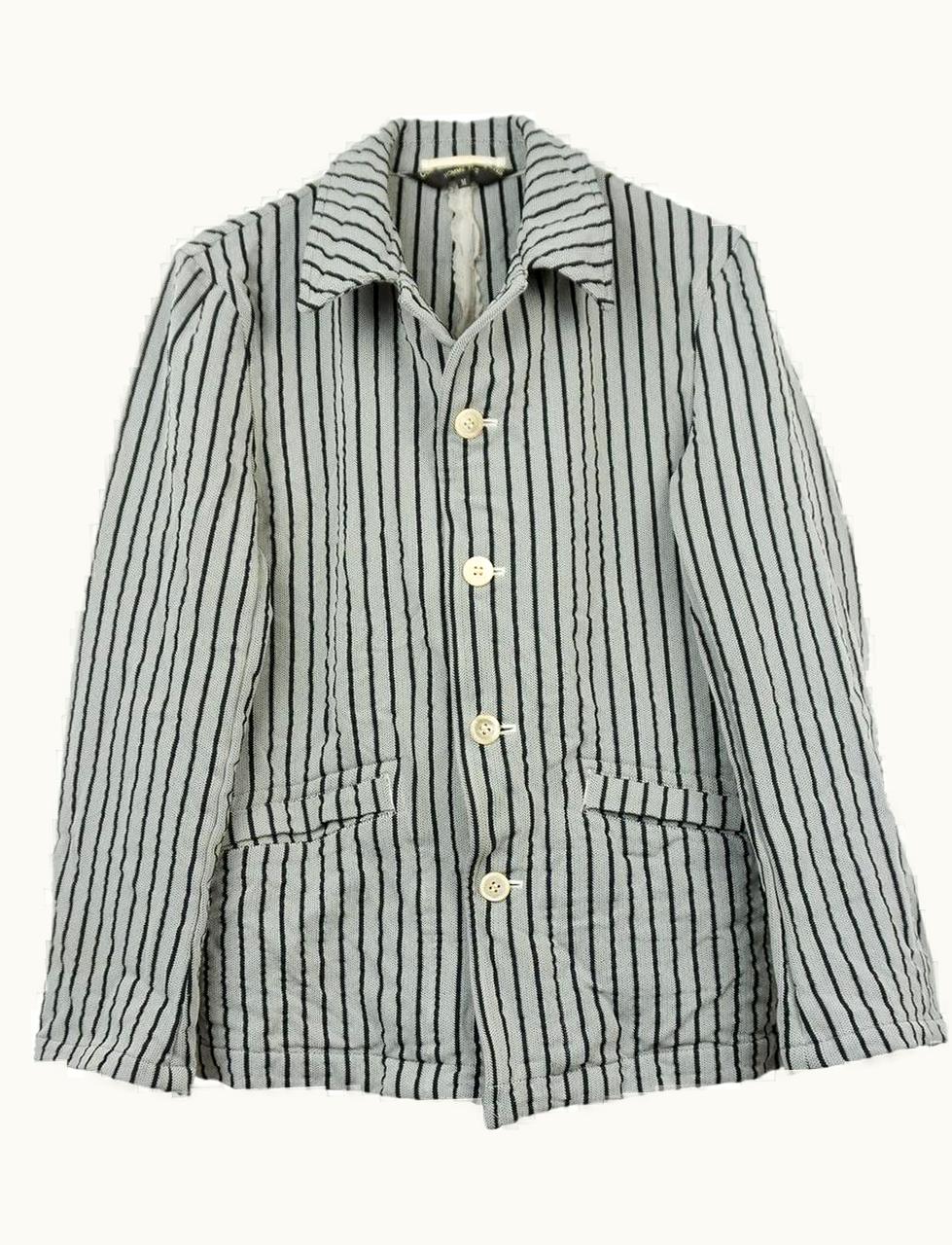 Comme Des Garçons Homme Plus Comme Des Garçons Homme Plus Striped Wrinkled Jacket A/W 1999 UZ1088899