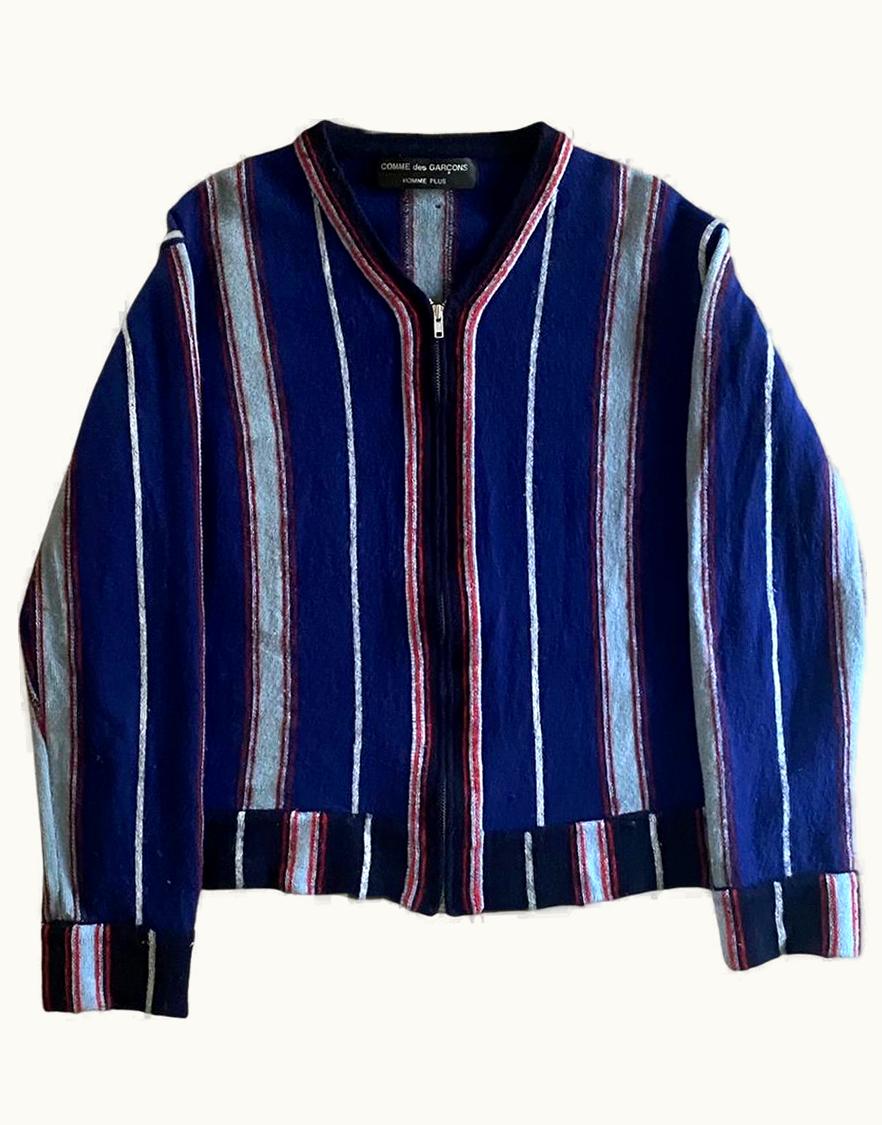 Comme Des Garçons Homme Plus Comme Des Garçons Homme Plus Wool Striped Zip Jumper A/W 2000