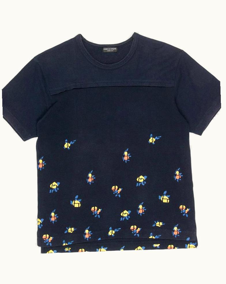 Comme Des Garçons Homme Plus Comme Des Garçons Homme Plus Floral Navy Tee S/S 2002