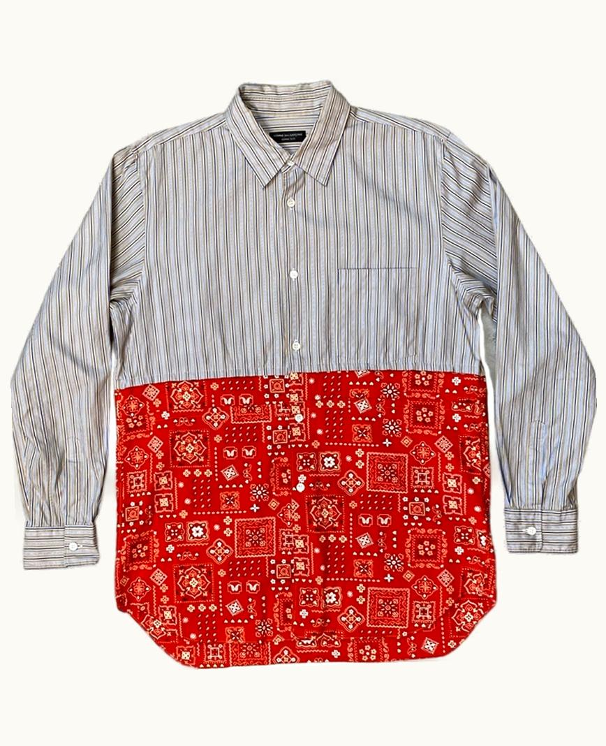Comme Des Garçons Homme Plus Comme Des Garçons Homme Plus Split Paisley Striped Shirt S/S 2002