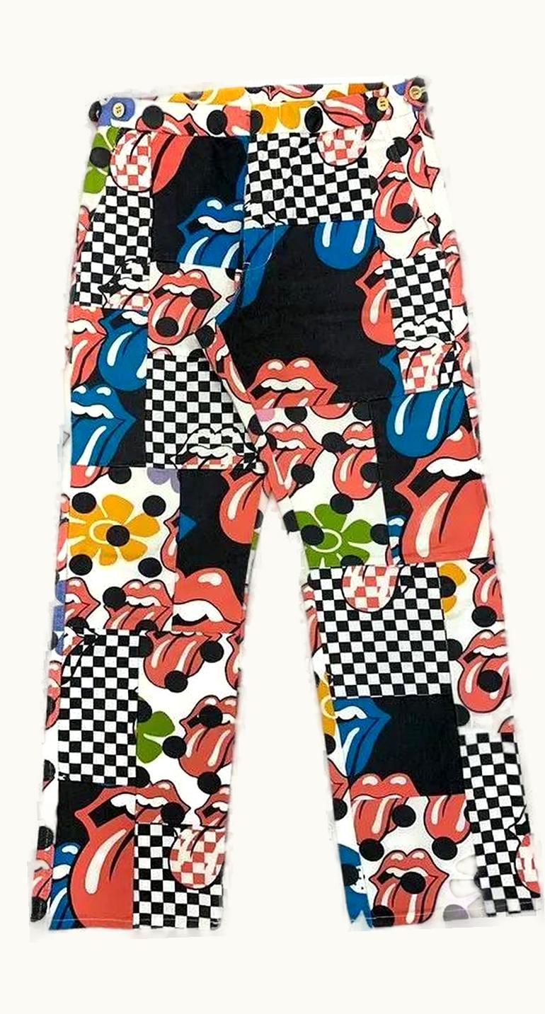Comme Des Garçons Homme Plus Comme Des Garçons Homme Plus Rolling Stones Patchwork Pants S/S 2006