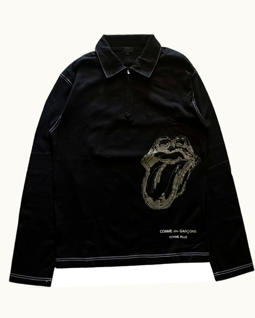 Comme Des Garçons Homme Plus Comme Des Garçons Homme Plus Rolling Stones Zip Polo Shirt S/S 2006