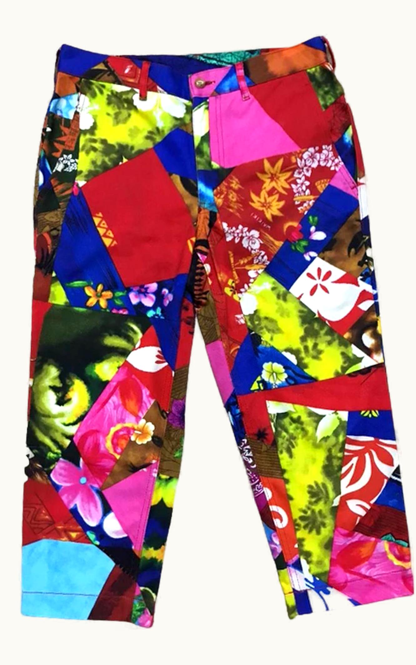 Comme Des Garçons Homme Plus Comme Des Garçons Homme Plus Floral Patchwork Cropped Pants S/S 2010