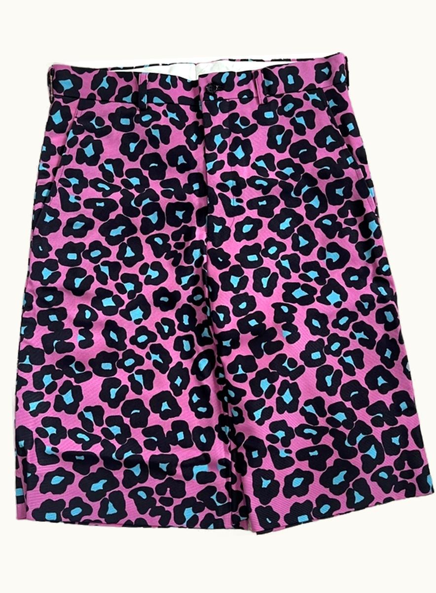 Comme Des Garçons Homme Plus Comme Des Garçons Homme Plus Neon Leopard Print Shorts S/S 2018