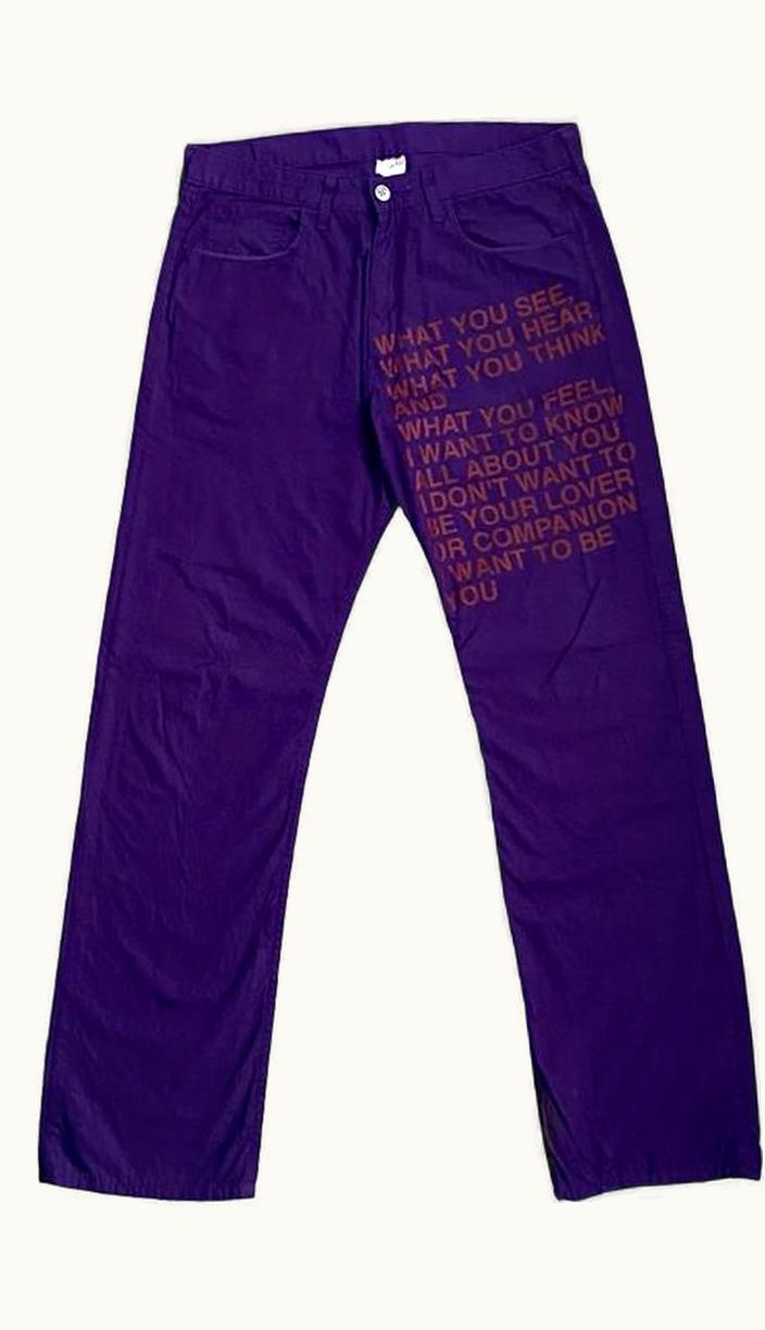 Junya Watanabe Junya Watanabe Sample Poem Purple Rare Runway Pants S/S 2002