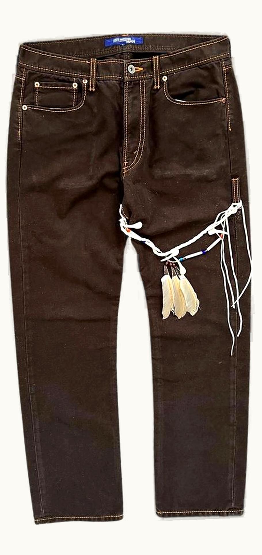 Comme Des Garçons Feather Bone Chain Jeans A/W 2003 UZ1089268
