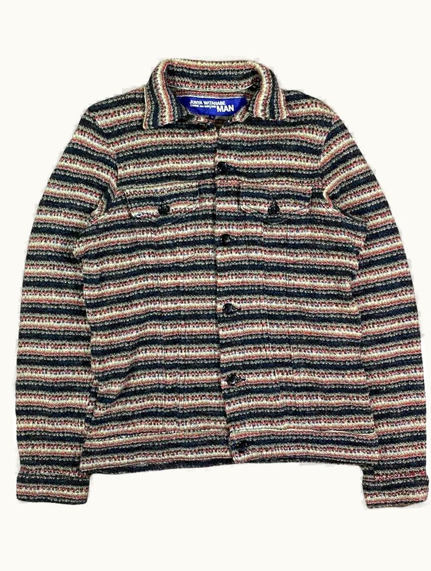 Junya Watanabe Junya Watanabe Stipe Knit Trucker Jacket A/W 2003