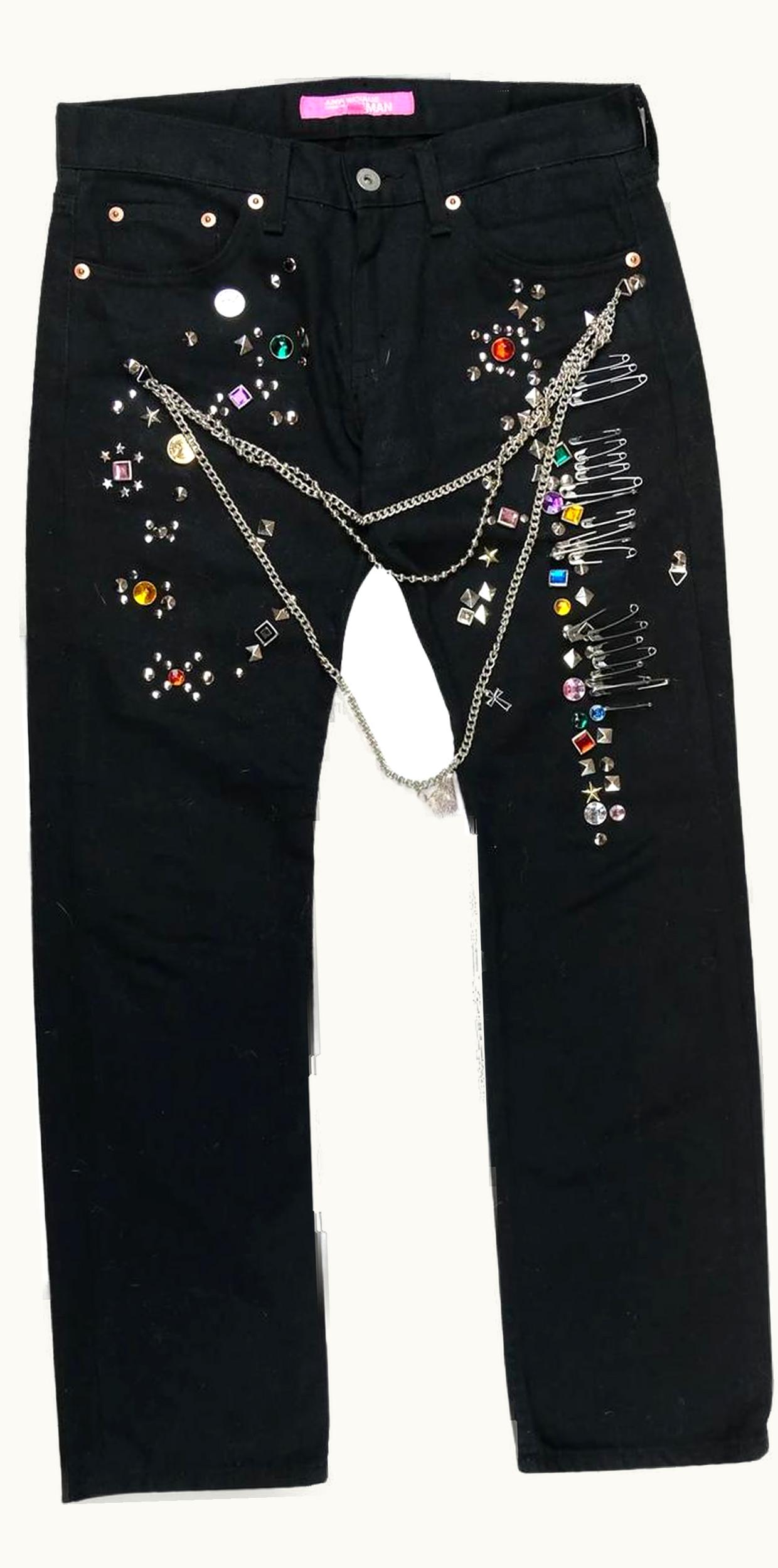 Junya Watanabe Junya Watanabe Gem Studded Jeans S/S 2003