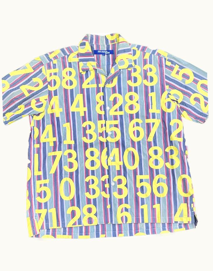Junya Watanabe Junya Watanabe Numbers Print Short Sleeve Shirt S/S 2003