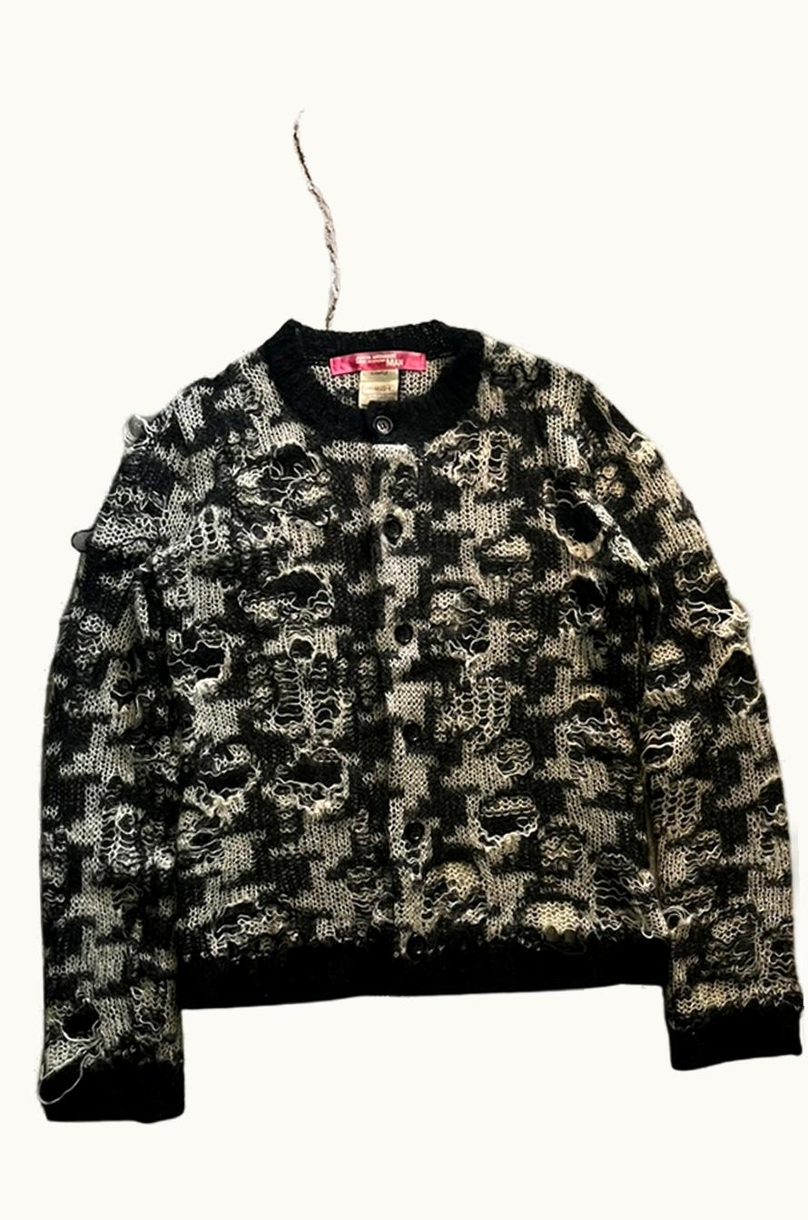Junya Watanabe Junya Watanabe Sample Punk Distressed Mohair Cardigan A/W 2005