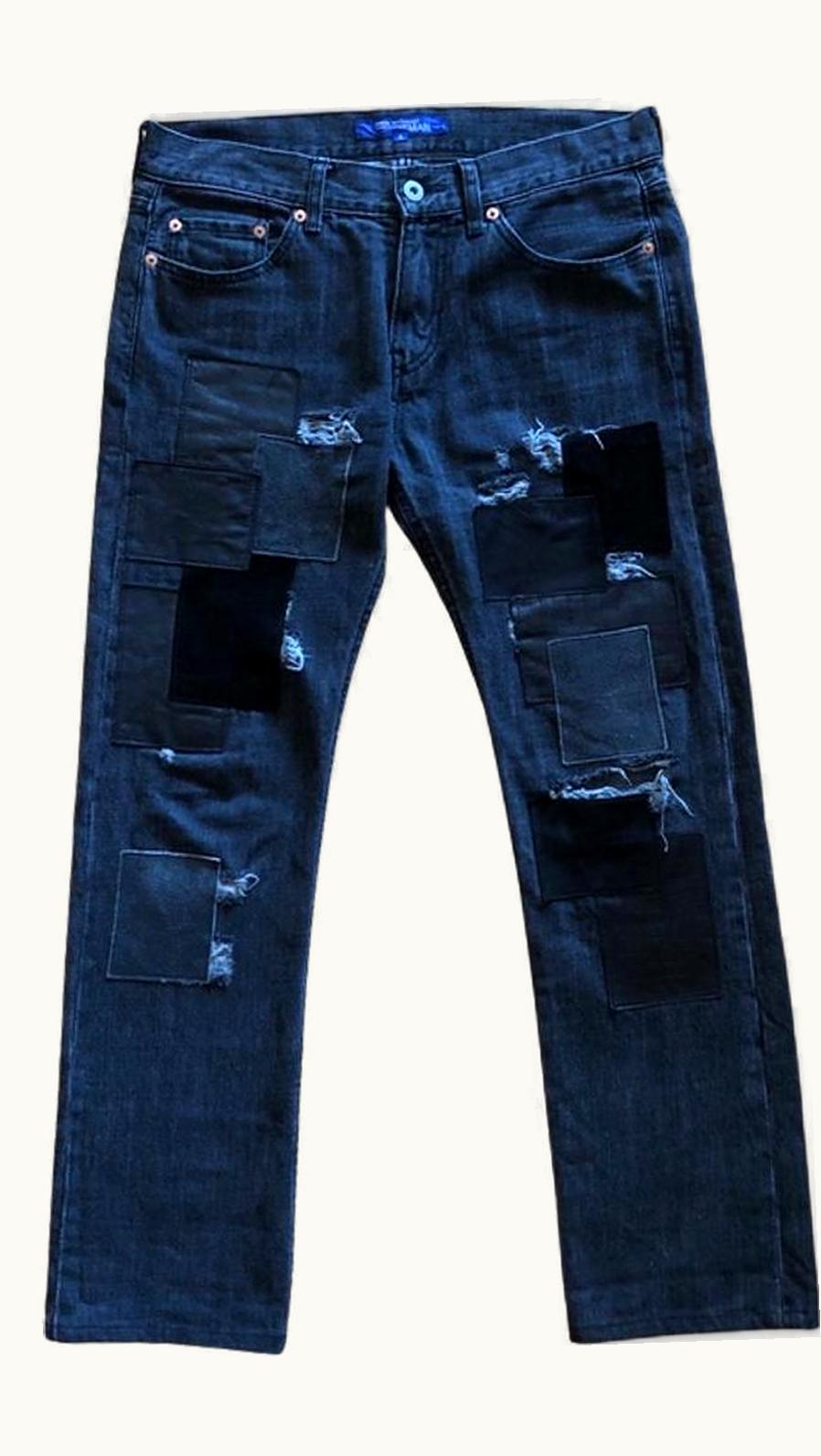 Junya Watanabe Junya Watanabe Wide Cut Black Patchwork Denim A/W 2007