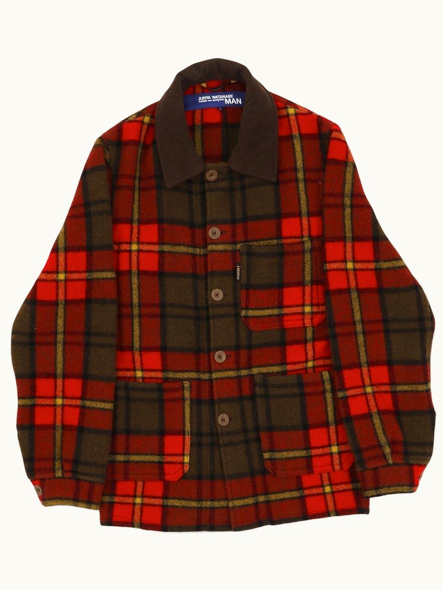 Junya Watanabe Junya Watanabe Le Laboureur Wool Plaid Chore Coat A/W 2011