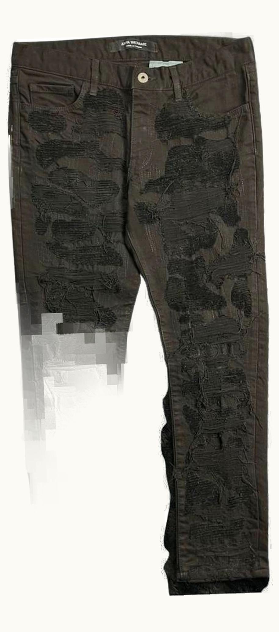 Junya Watanabe Junya Watanabe Distressed Scab Denim Jeans A/W 2017