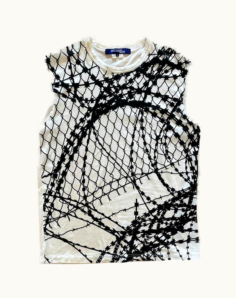 Comme Des Garçons Barbed Wire Graphic Tee S/S 2017 UZ1089578