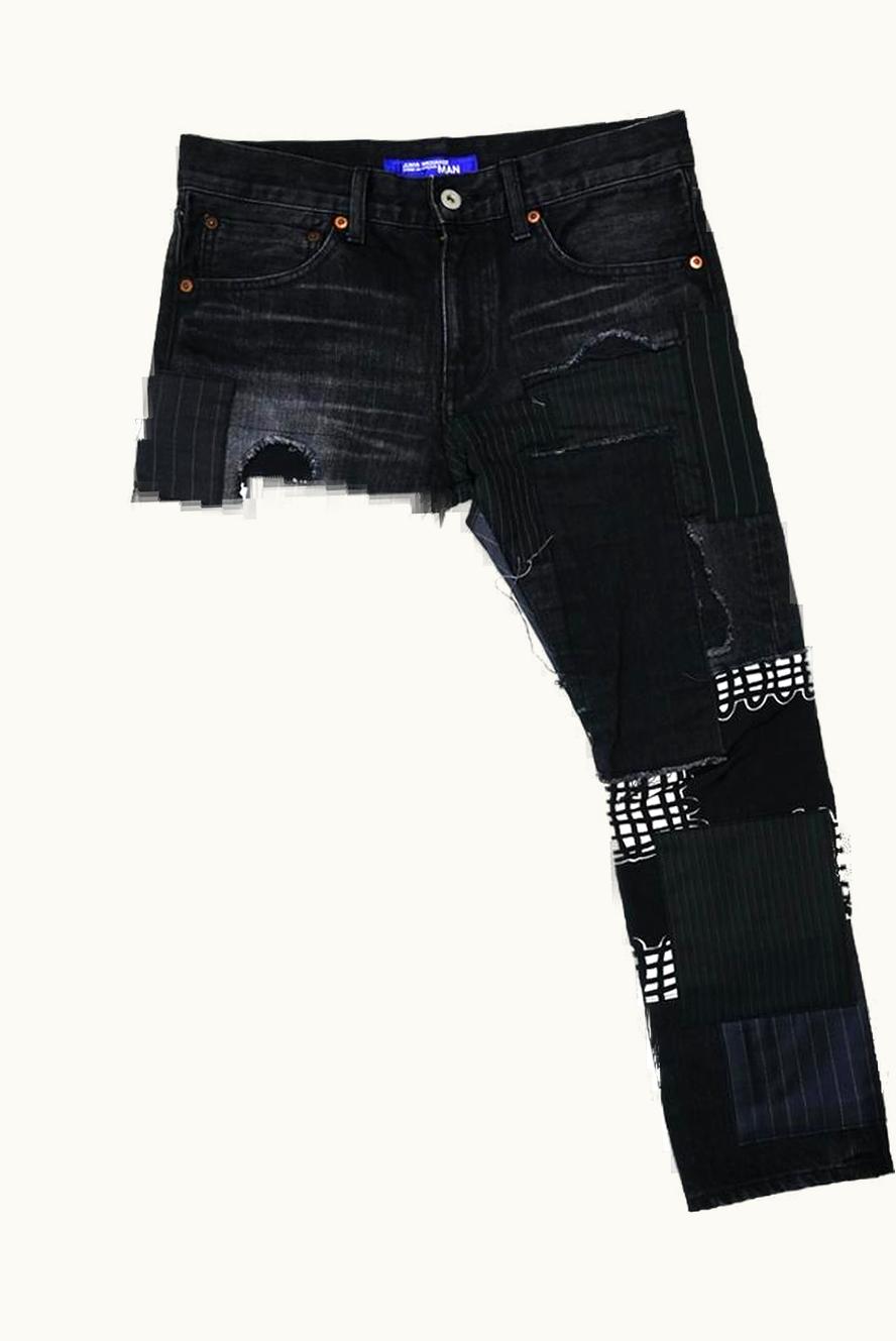 Junya Watanabe Patchwork Distressed Denim Jeans S/S 2017