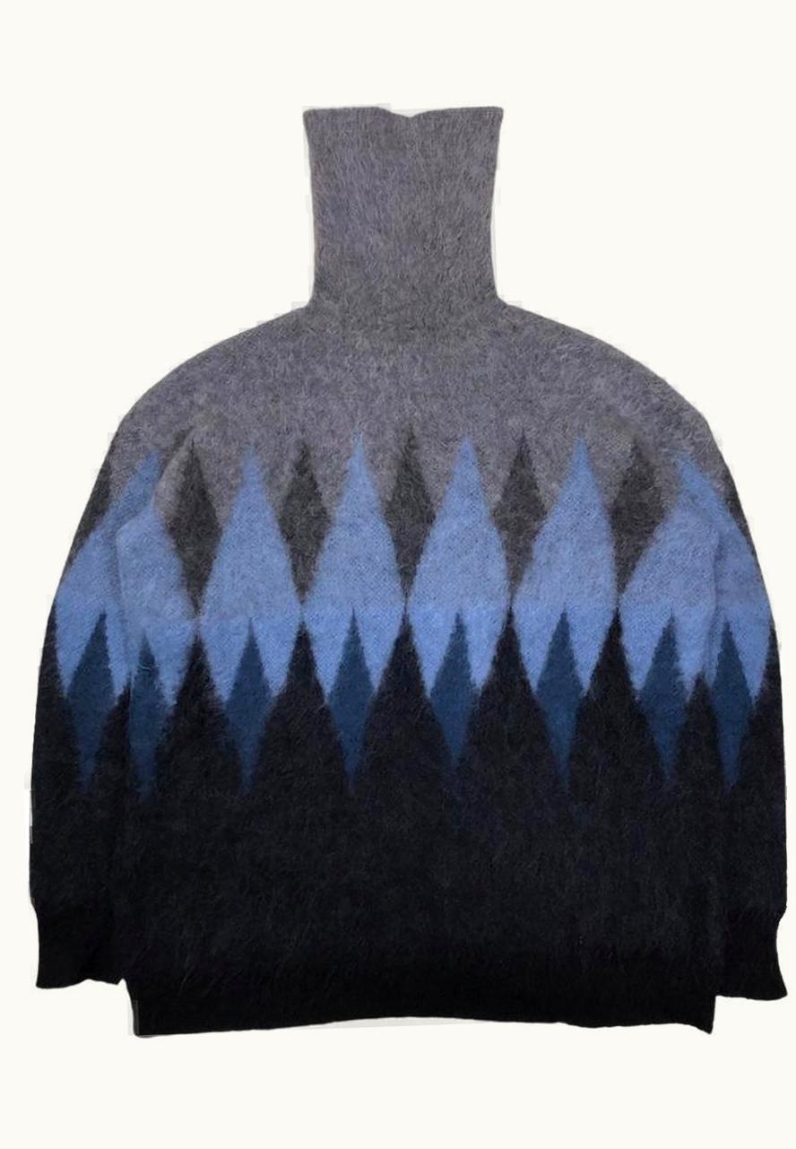 Junya Watanabe Junya Watanabe Oversized Argyle Mohair Turtleneck Sweater A/W 2018