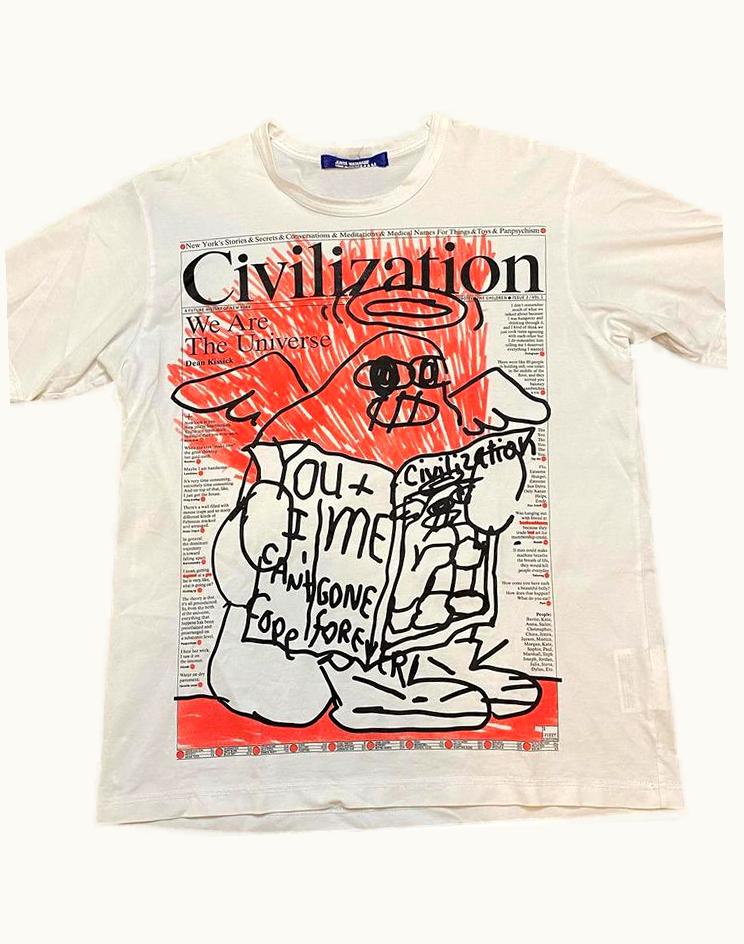 Junya Watanabe Junya Watanabe Civilization Newspaper T-Shirt S/S 2020