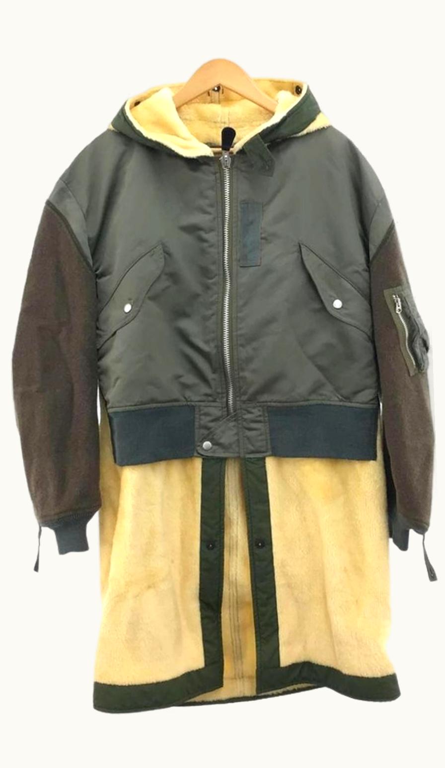 Junya Watanabe Fur Long Line Bomber Jacket A/W 2021