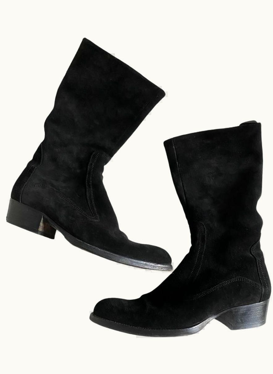 Dior Homme Dior Homme 'v.o.t.c' Suede Cowboy Boots A/W 2004