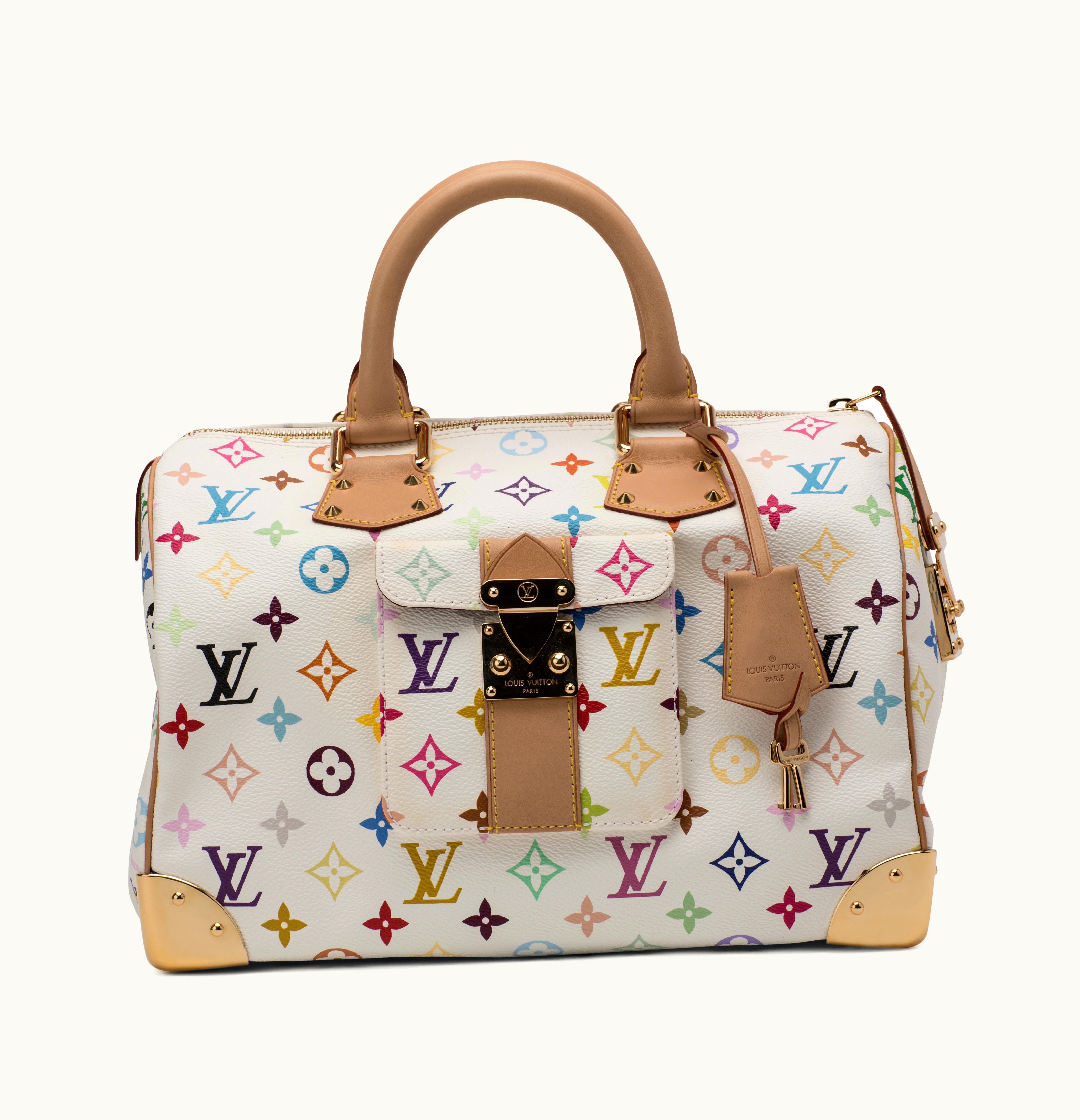 Louis Vuitton Louis Vuitton x Takashi Murakami Speedy Monogram 30 White Multicolor