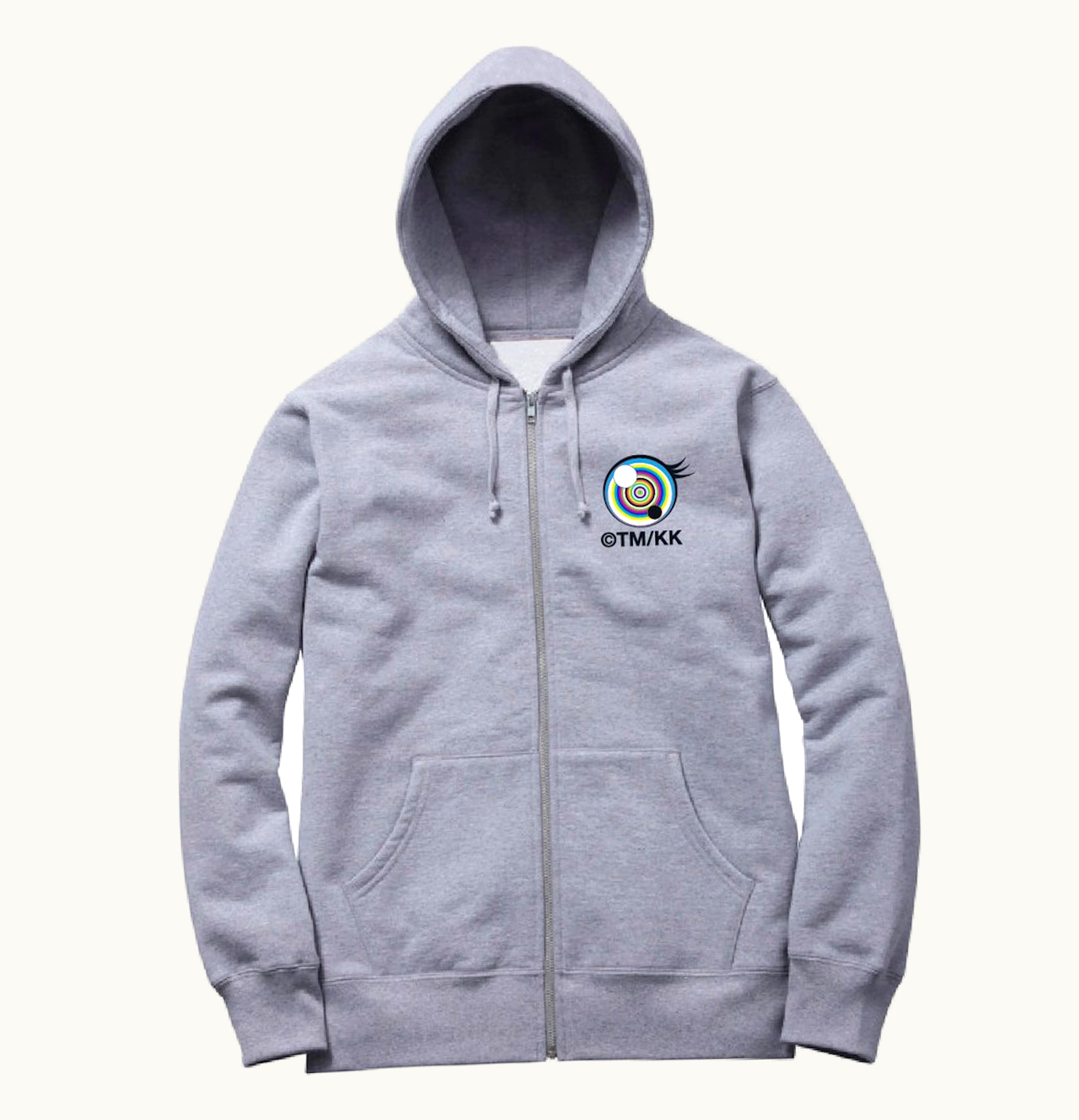 Takashi Murakami ComplexCon Eyes Zip Hoodie Heather Grey