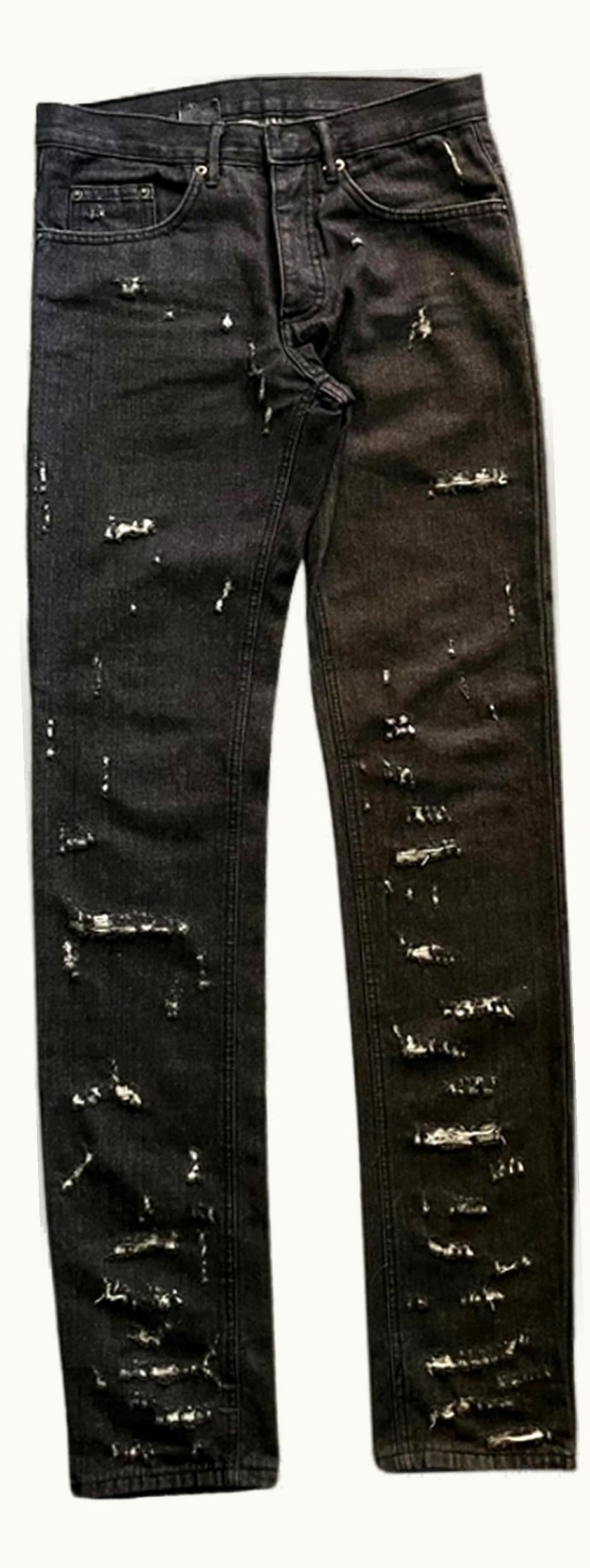 Dior Homme Dior Homme “beck” Destroyed Distressed Denim Jeans A/W 2005