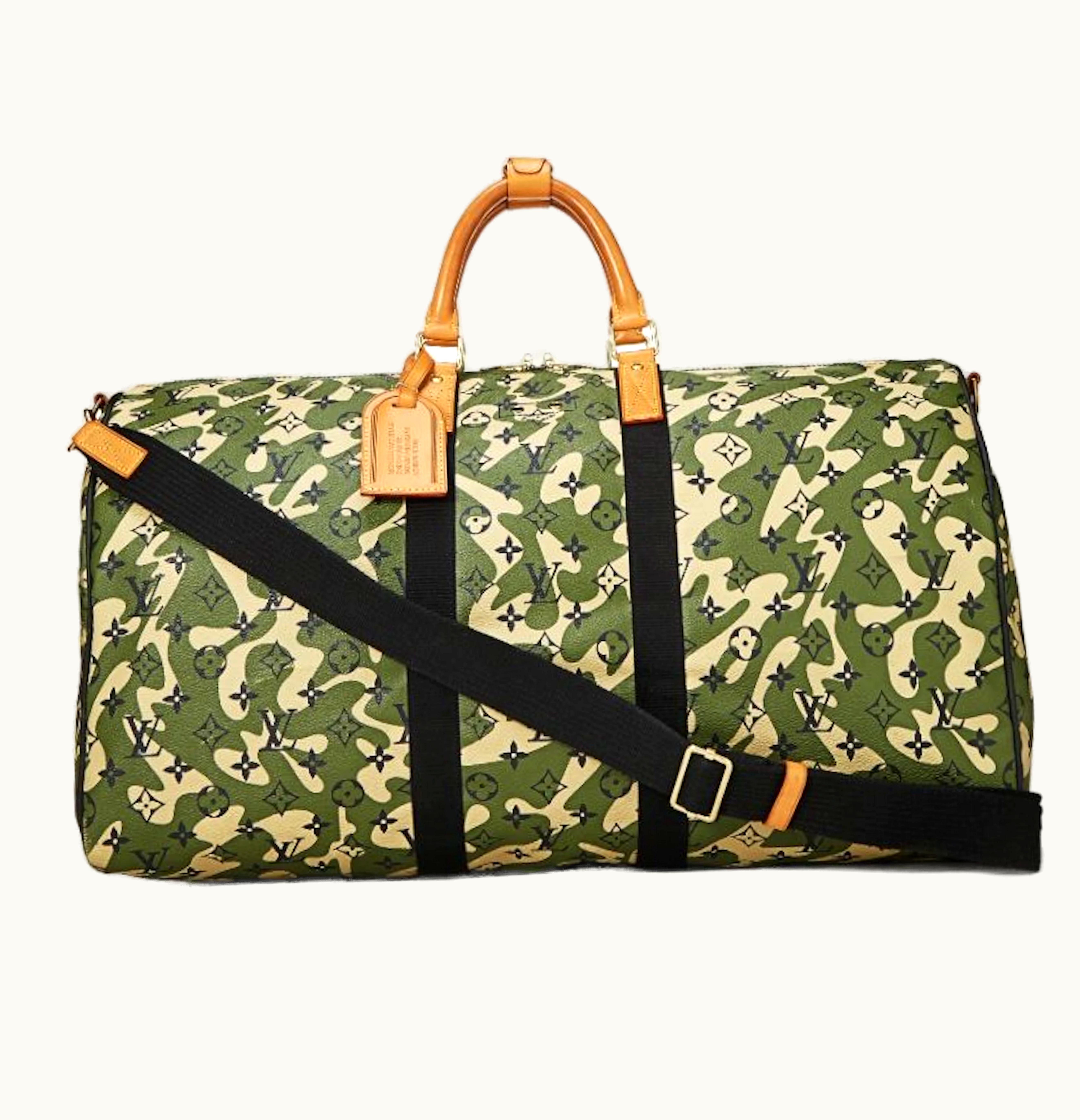 Louis Vuitton Louis Vuitton Keepall Bandouliere Monogramouflage 55 Green Multicolor