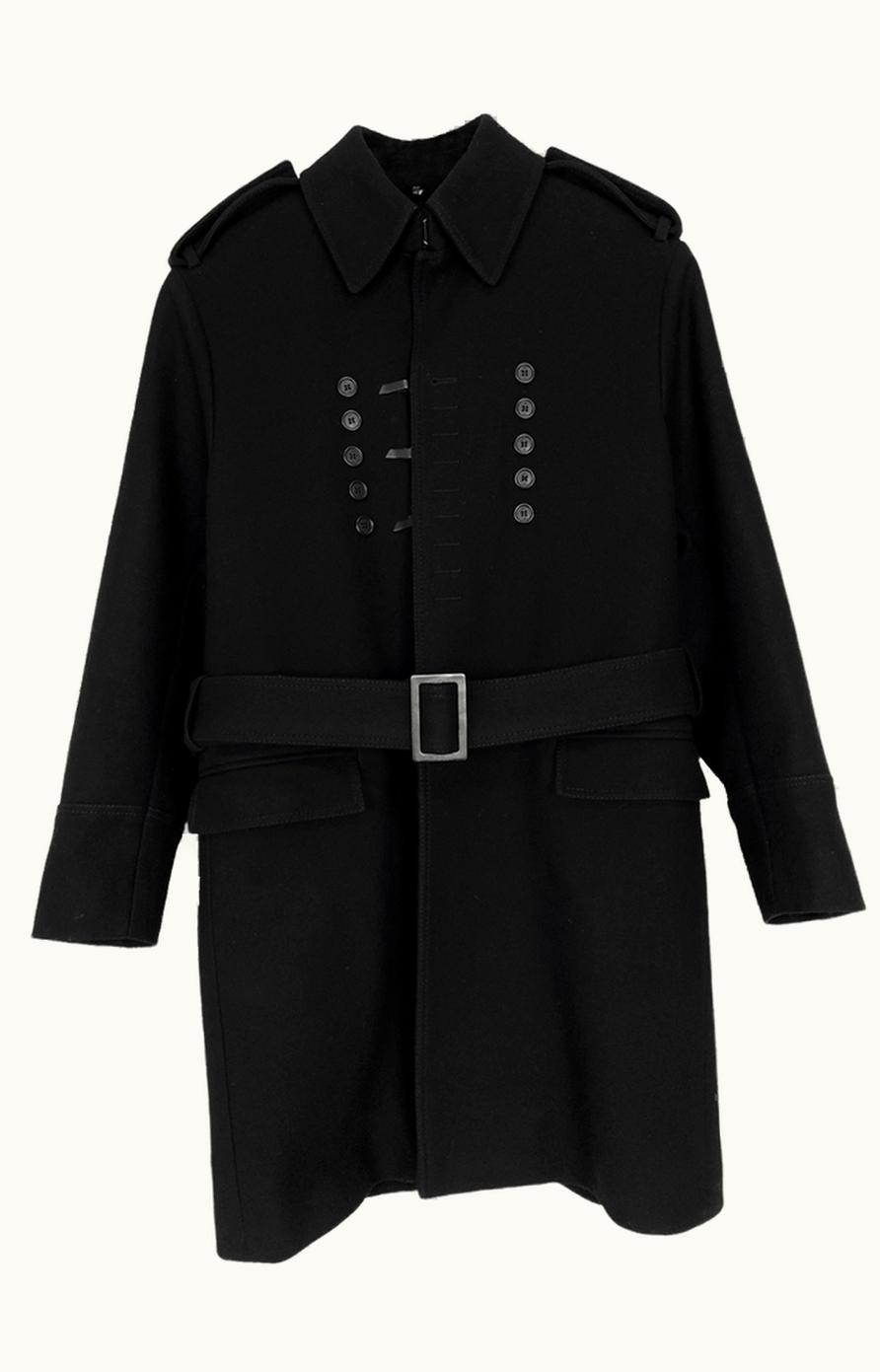 Dior Homme Dior Homme Belted Military Wool Overcoat A/W 2006