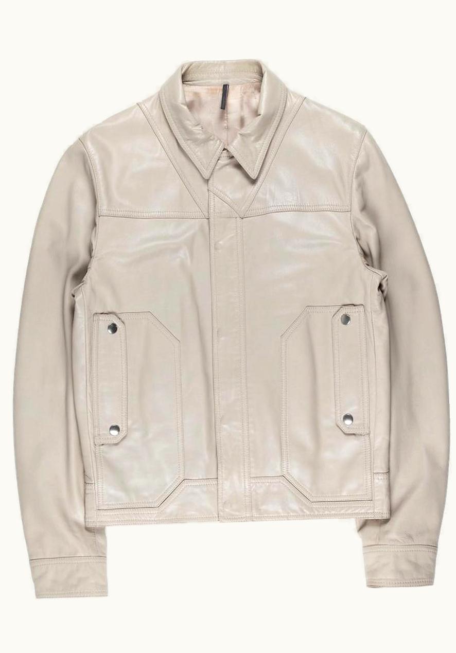 Dior Homme Dior Homme “navigate” Taupe Panelled Leather Jacket A/W 2007