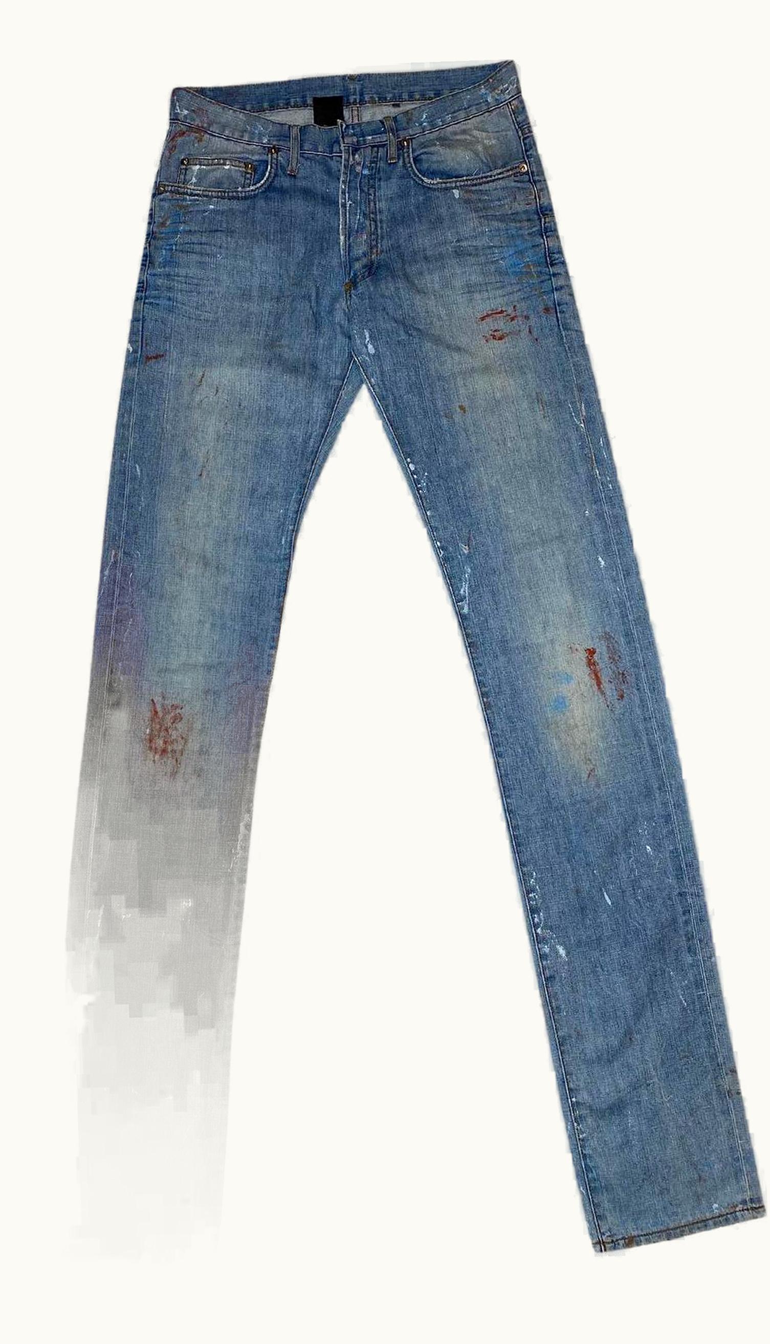 Dior Homme Dior Homme “wildcat” Blood Splatter Paint Denim S/S 2010