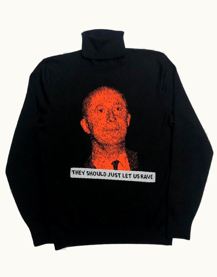 Dior Homme Dior Homme 'they Should Just Let Us Rave' Wool Turtleneck A/W 2017