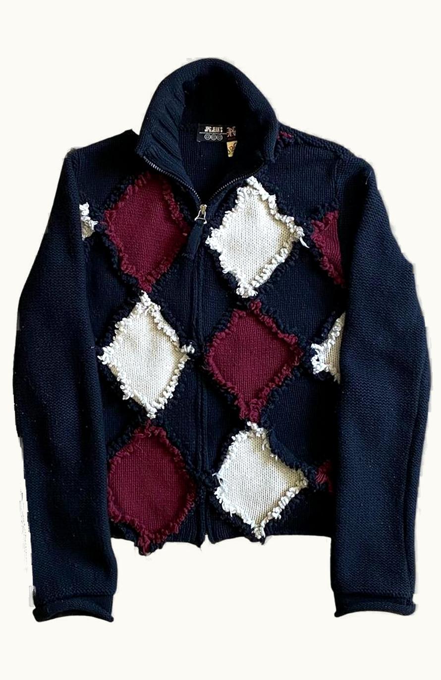 Jean Paul Gaultier Jean Paul Gaultier Quilted Knit Zip Jumper A/W 1994