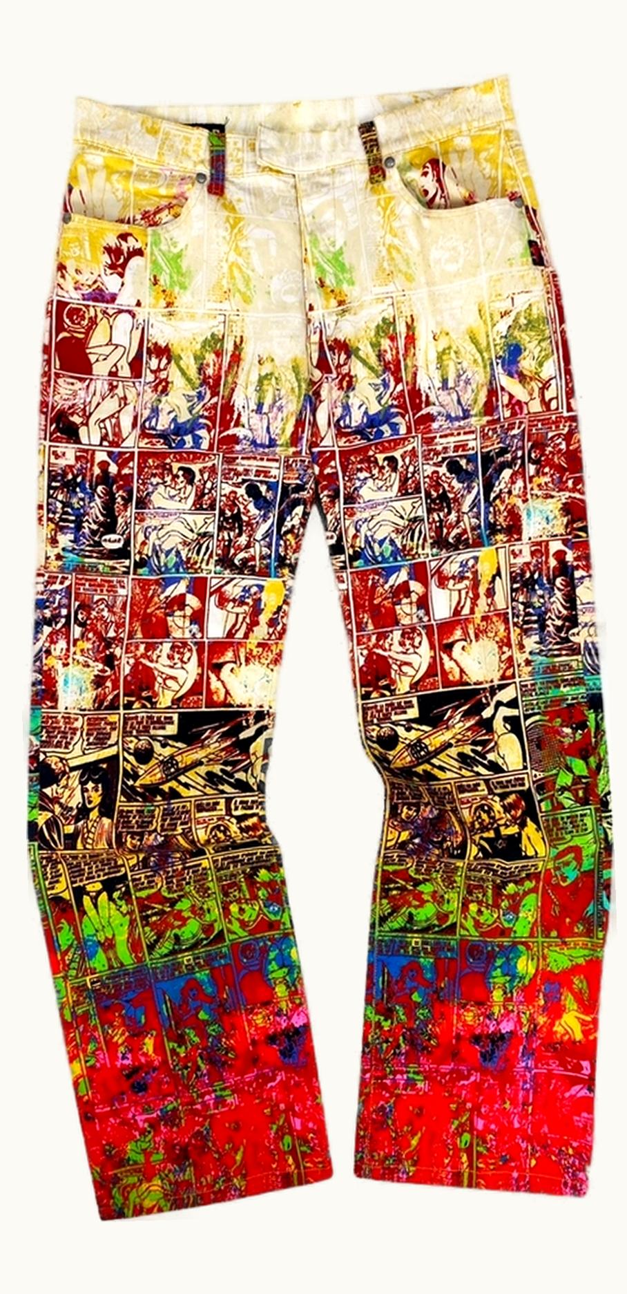 Jean Paul Gaultier Jean Paul Gaultier ‘comic’ Mad Max Full Print Denim A/W 1995