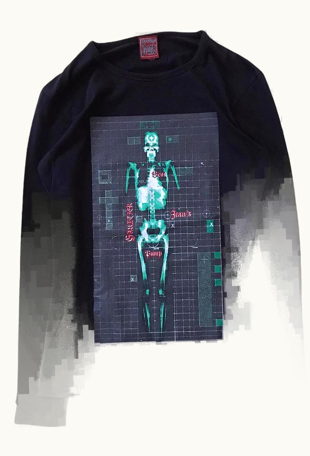 Jean Paul Gaultier Jean Paul Gaultier Cyber X Rays Print Longsleeve T-Shirt S/S 1996