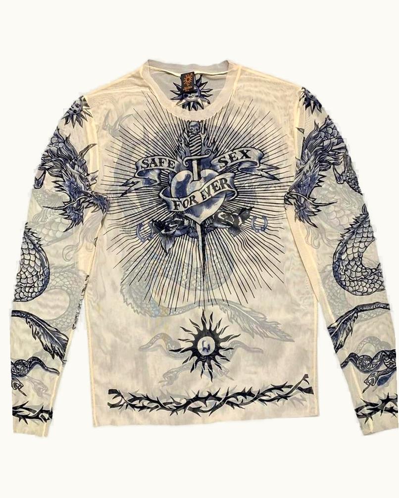 Jean Paul Gaultier Jean Paul Gaultier Safe Sex Forever Mesh Top S/S 1996