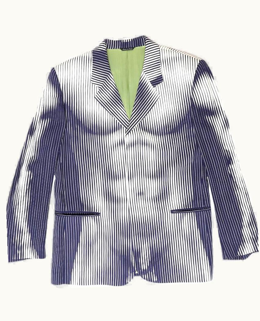 Jean Paul Gaultier Jean Paul Gaultier Trompe L’oeil Muscle Blue Blazer S/S 1996