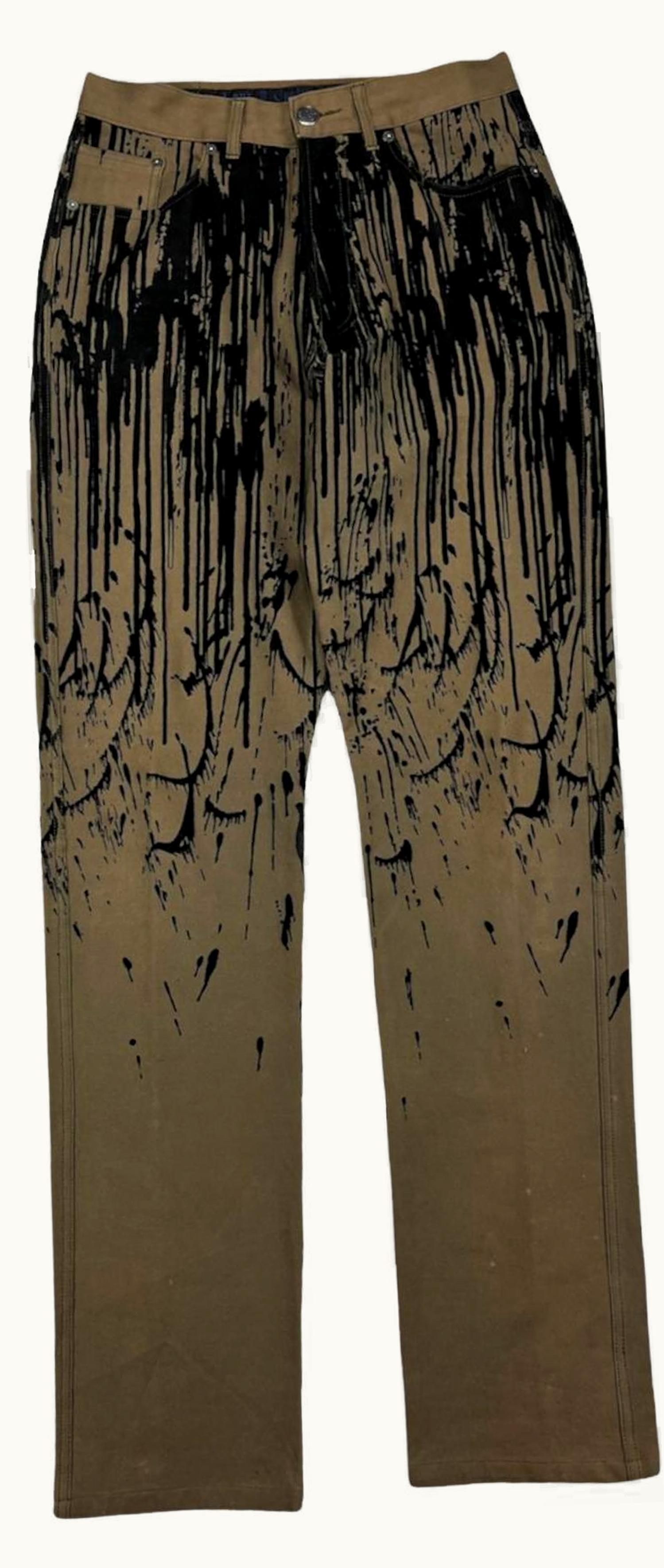 Jean Paul Gaultier Jean Paul Gaultier Velvet Blood Drip Jeans A/W 1998