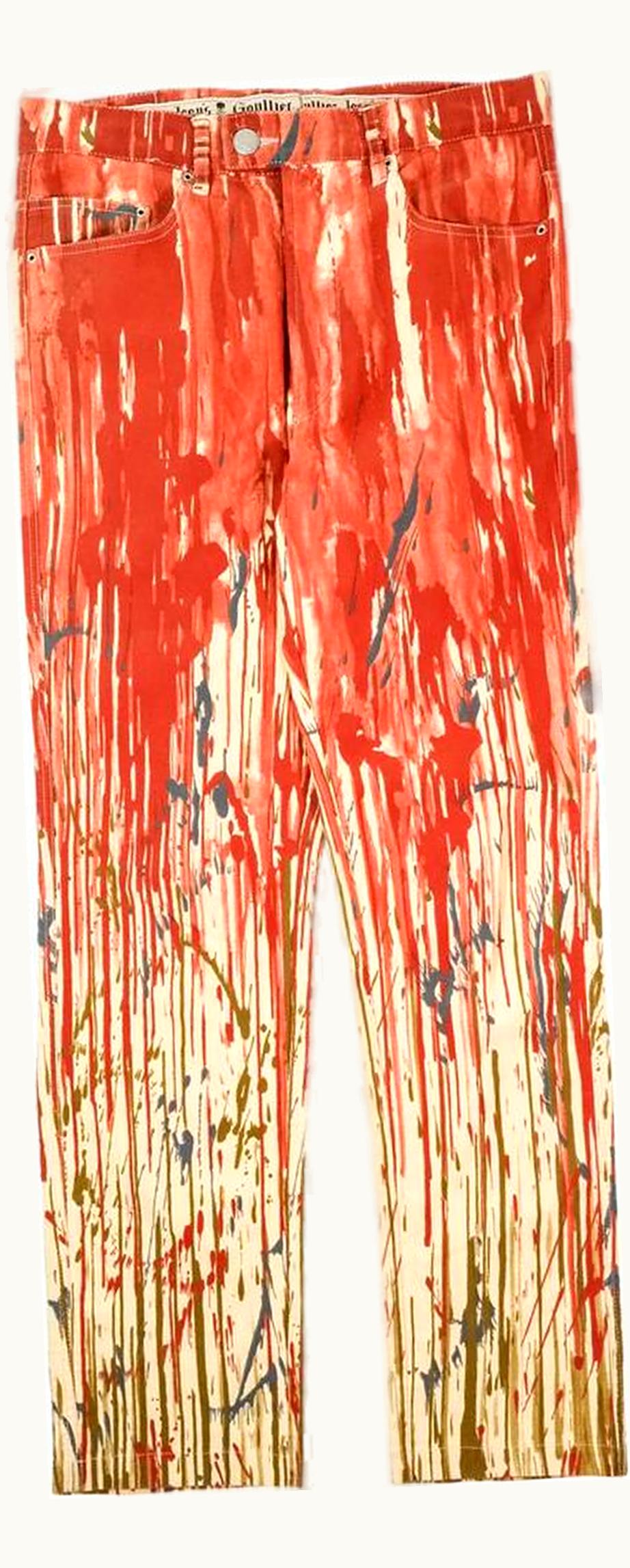 Jean Paul Gaultier Jean Paul Gaultier Paint Splatter Denim Jeans A/W 1998