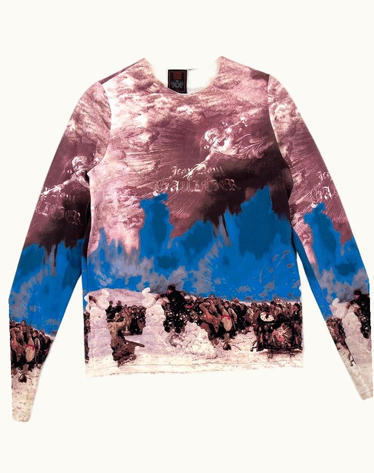 Jean Paul Gaultier Jean Paul Gaultier Biblical Painting Mesh Top A/W 1998