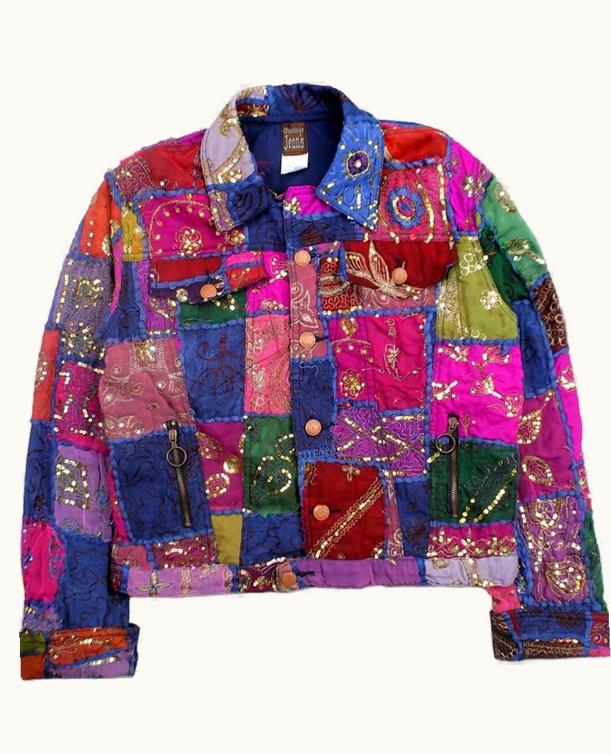 Jean Paul Gaultier Jean Paul Gaultier Sequin Patchwork Trucker Jacket S/S 1999