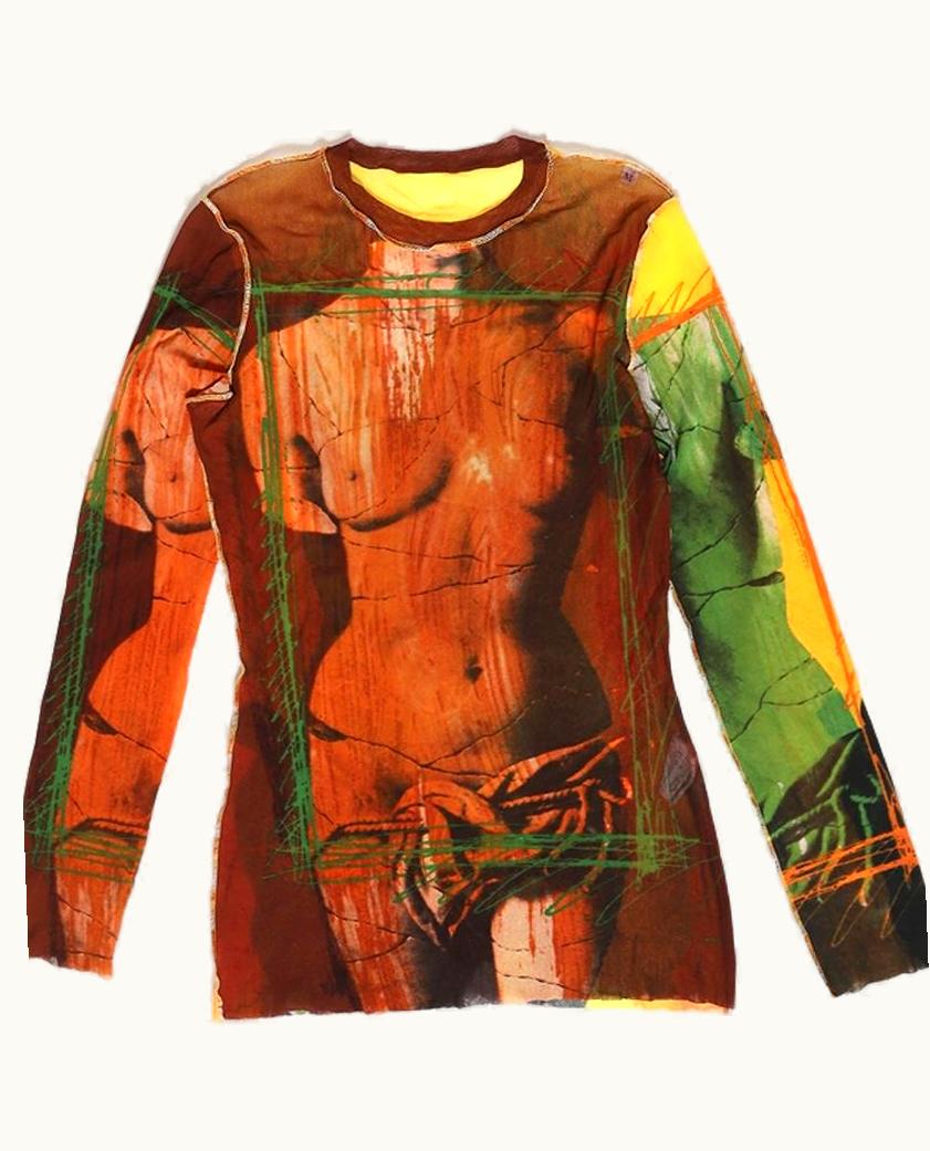 Jean Paul Gaultier Jean Paul Gaultier Venus De Milo Sheer Mesh Longsleeve T-Shirt S/S 1999