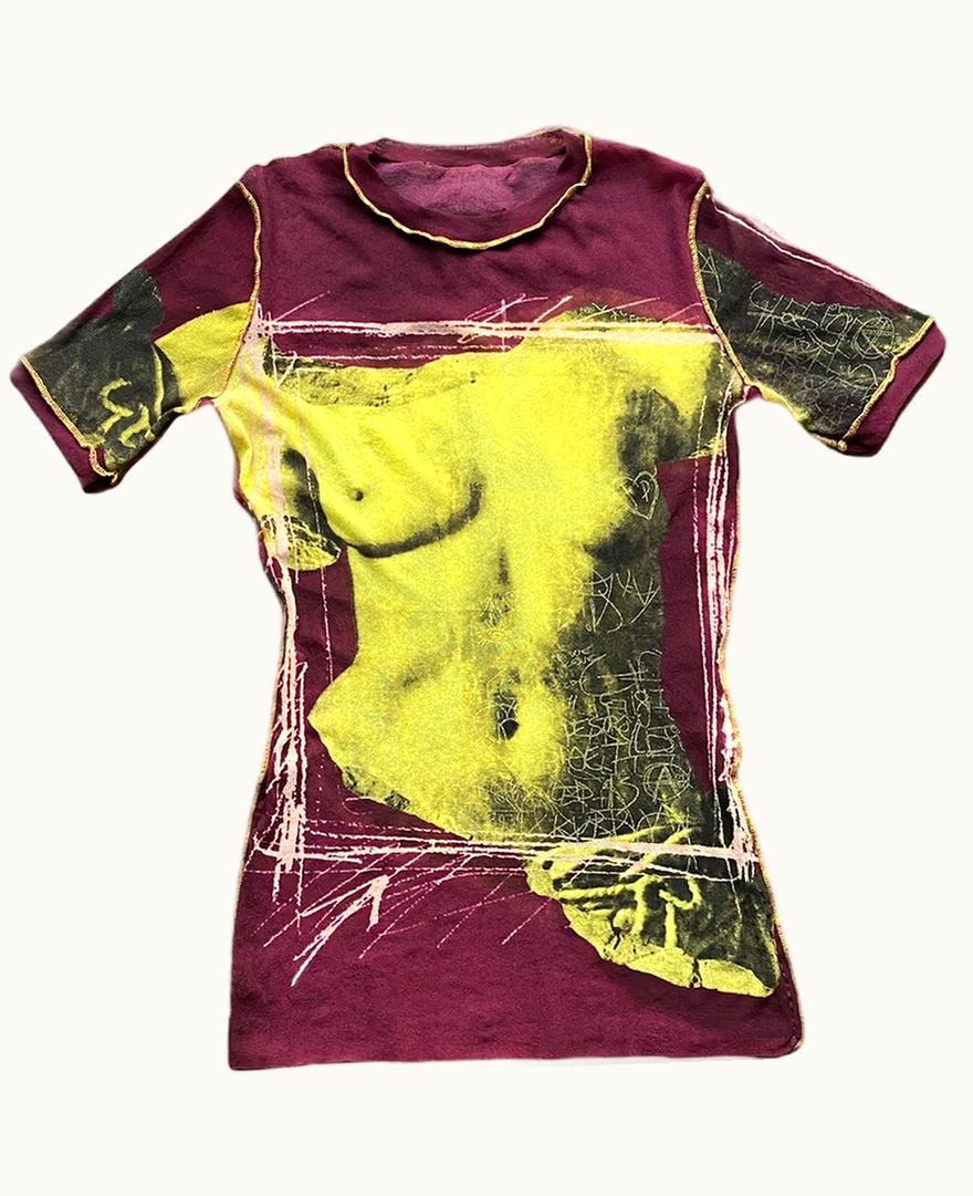 Jean Paul Gaultier Jean Paul Gaultier Venus De Milo Sheer Mesh T-Shirt S/S 1999